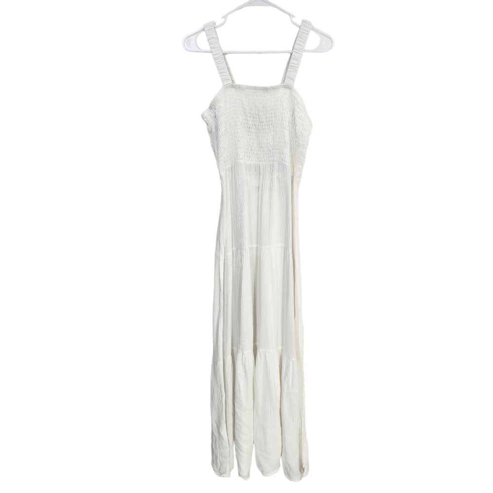 Jolie & Joy Women's White Sleeveless Smocked Cut-Out Dress - Picture 2 of 9